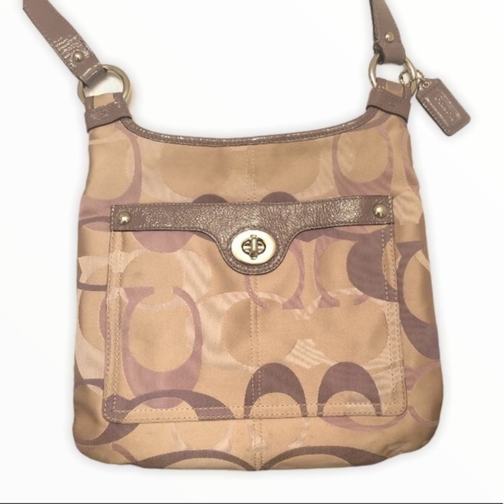 Coach optic purple hippie messenger bag